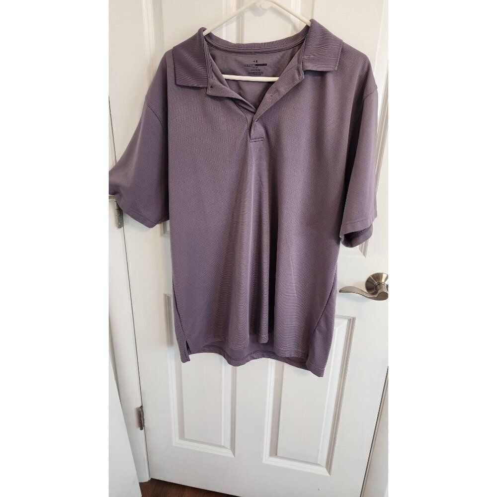 Men's Grand Slam Collared Golf Shirt in Purple Size XXL